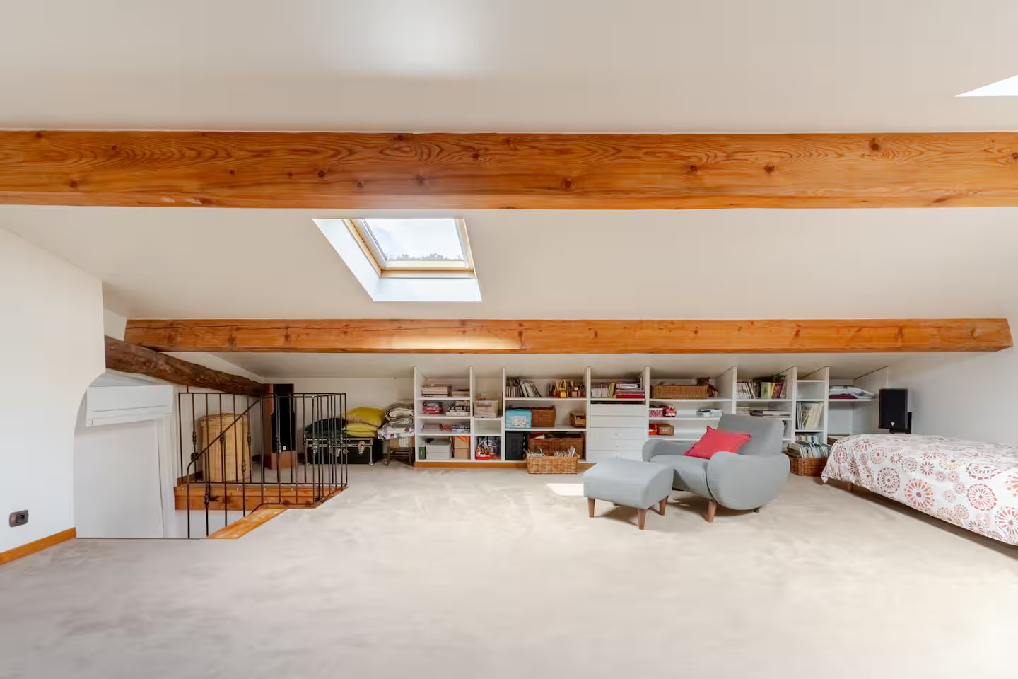 The attic, play area and relaxation corners