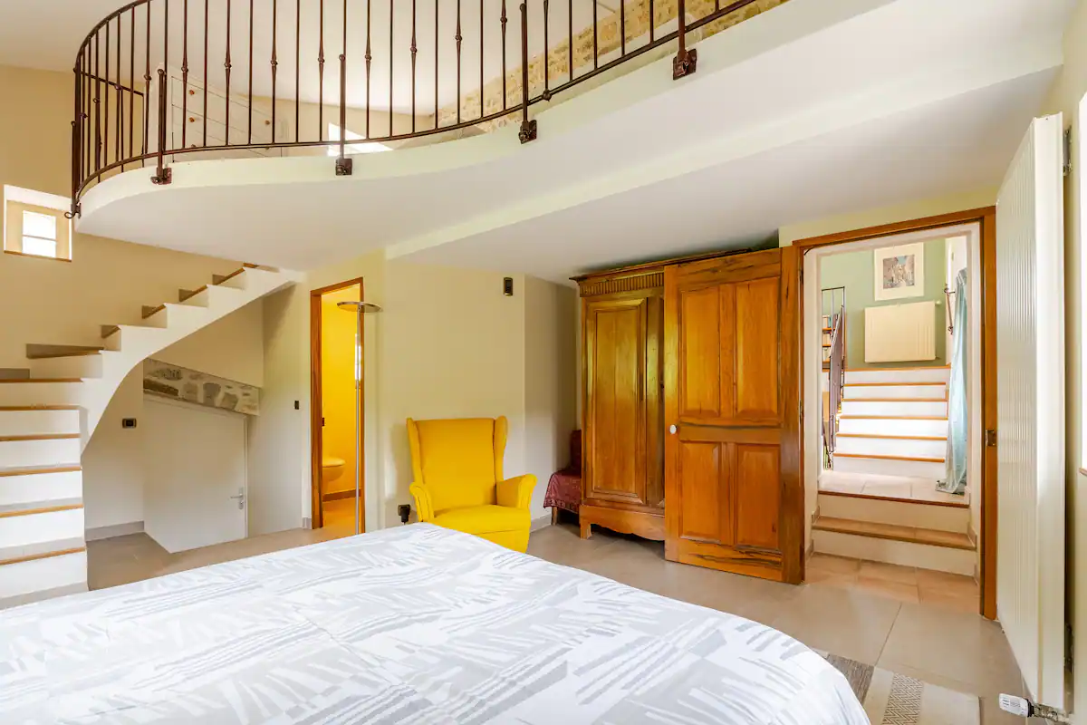Main bedroom on two levels