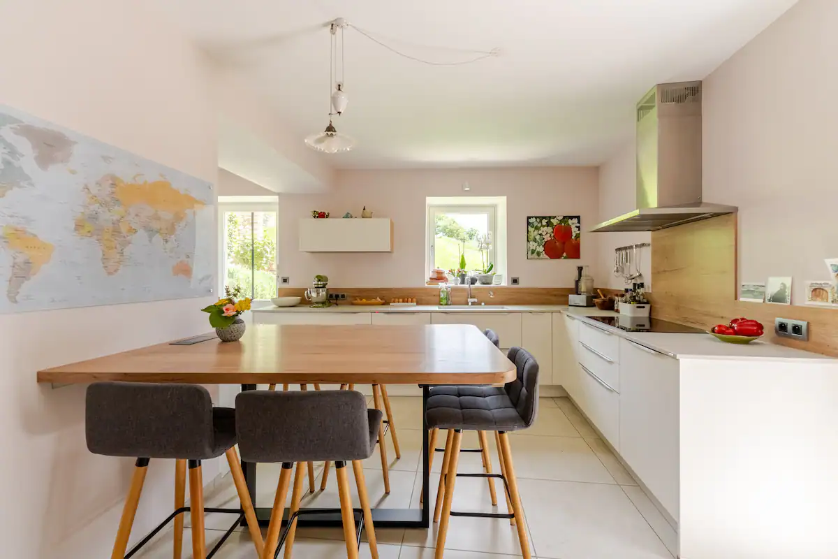 Bright open kitchen